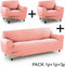 Bankbedekking Sofakover Pocket Trio Romeo 3 Stuks - Licht Roze