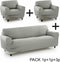Bankbedekking Sofakover Pocket Trio Romeo 3 Stuks - Lichtgrijs