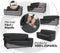 Bankbedekking Sofakover Romeo 2 plaatsen - Zwart