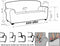 Bankbedekking Sofakover Romeo 220 - 260 cm 4 plaatsen - Lichtgrijs