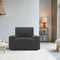 Bankbedekking Sofaskins NIAGARA Donker grijs - 1-zitsfauteuil 70 - 110 cm