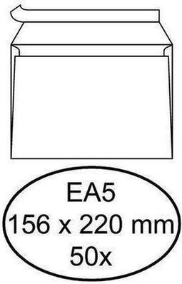 Bankenvelop EA5 Hermes Digital Wit Zelfklevend (762135)