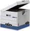 Bankers Box opbergdoos flipt top kubus blauw wit A4