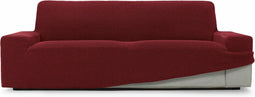 Bankhoes Bordeaux Niagara Sofaskins | Bankhoes 3 Zitsbanken 180 - 230 cm | Stretch Zetelhoes | Bank beschermer | Bankbeschermer voor Honden en Katten