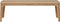 Bankje Eikenhout Naturel - 140cm - 2 Zitplekken - Bank Amalfi - Giga Living