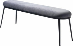 Bankje Gain 140 cm Steel Grijs Velvet - Giga Living