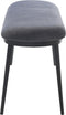Bankje Gain 140 cm Steel Grijs Velvet - Giga Living