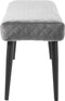 Bankje Ottowa Grijs Velvet 160cm - Giga Living