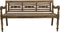 Bankje Risban 3-zits - 160x65x88 - Naturel - Teak
