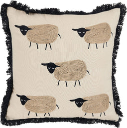 BANNU - Sierkussen - Beige - Katoen