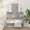 vidaXL - Kaptafel - met - Lade - - - Betonnen - Grijs, - 100x41x140 - cm