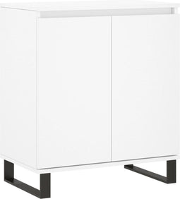 vidaXL - Dressoir - 60x35x70 - cm - bewerkt - hout - wit