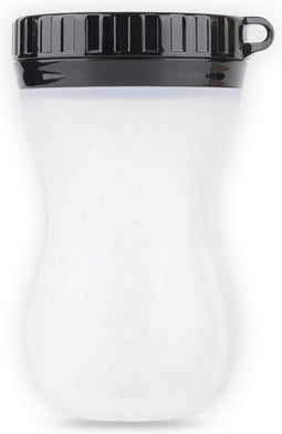 Bapa FlipBottle Water- Knijpfles 580ml Doorzichtig WIT/ZWART