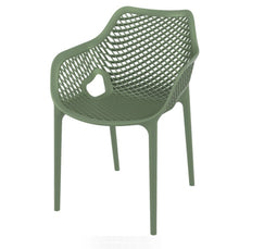 Baratti Carva Stapelbare Tuinstoel Met Armleuning Olijfgroen