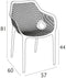baratti stapelbare tuinstoel carva – met armleuning – geel
