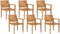 BARATTI - Tuinstoelen set van 6 - Lichtbruin - Acaciahout