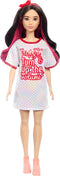 Barbie 65 jaar Fashionistas - Wit t-shirtjurkje met glanzende stippen - Modepop
