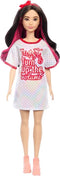 Barbie 65 jaar Fashionistas - Wit t-shirtjurkje met glanzende stippen - Modepop