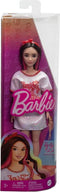 Barbie 65 jaar Fashionistas - Wit t-shirtjurkje met glanzende stippen - Modepop