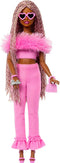 Barbie Deluxe Stijl - Zachtroze set met namaakbont - Barbiepop