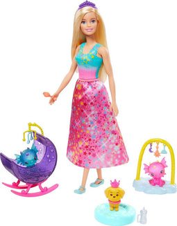 Barbie Dreamtopia Speelset Fee - Prinses met Honey & Baby Draakjes