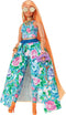 Barbie Extra Fancy Barbiepop - Blond - Gebloemde set - Barbiepop