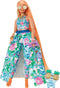 Barbie Extra Fancy Barbiepop - Blond - Gebloemde set - Barbiepop