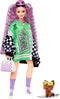 Barbie Extra - Modepop Barbiepop - Paars haar met race jack