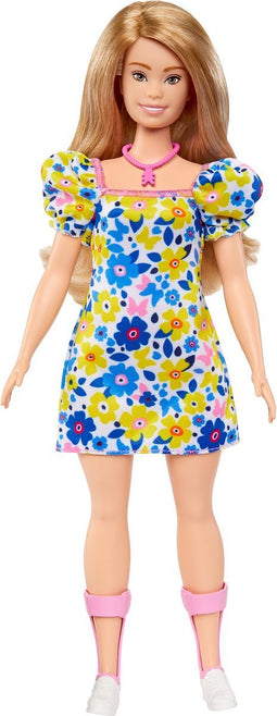Barbie Fashionistas - Bloemenjurk - Barbiepop met Syndroom van Down