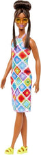 Barbie Fashionistas - Jurk met gekleurd patroon - Barbie pop