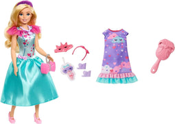 Barbie My First Barbiepop - Paarse jurk met accessoires - Barbiepop