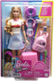 Barbie op reis - Barbiepop met roze koffer en reisaccessoires