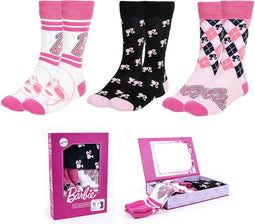 Barbie Sokken Dames Cadeauverpakking - 3 Paar - Maat 36/43 - One Size