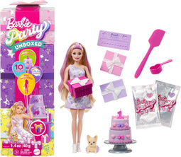 Barbie Uitpakparty Dierenverjaardag - Barbiepop met paarse highlights