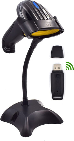 Barcode Reader with Support Ewent EW3430 LED USB Black