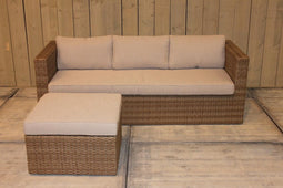 Bari loungeset rattan grey