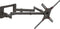 Barkan Muurbeugel Extreem Uitbreidbaar 13 inch - 80 inch/33cm - 203cm - Zwart