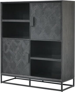 Barkast Newcastle 120 cm - Zwart | Meubelplaats