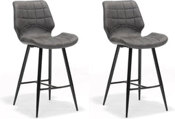 BARKRUK BORGO ZW-STOF SOFT ANTRACIET - Set van 2