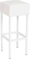 Barkruk Design met wit frame en zitting wit