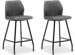 BARKRUK GINO ZW-STOF SOFT ANTRACIET - Set van 2