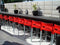 Barkruk Hip voor kantine terras of cafe Rood