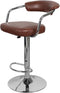Barkruk Midnight 525 Koffie Set van 2 | Barstoelen met Rugleuning | Verstelbaar en draaibaar | Barkrukken