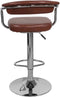 Barkruk Midnight 525 Koffie Set van 2 | Barstoelen met Rugleuning | Verstelbaar en draaibaar | Barkrukken
