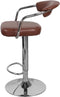 Barkruk Midnight 525 Koffie Set van 2 | Barstoelen met Rugleuning | Verstelbaar en draaibaar | Barkrukken