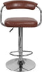 Barkruk Midnight 525 Koffie Set van 2 | Barstoelen met Rugleuning | Verstelbaar en draaibaar | Barkrukken