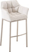 Barkruk Sarpsborg Stof met 4-poots Mat geborsteld RVS frame, Lila