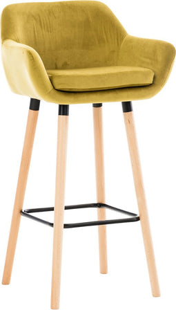 Barkruk Savitaipale Velvet, Geel