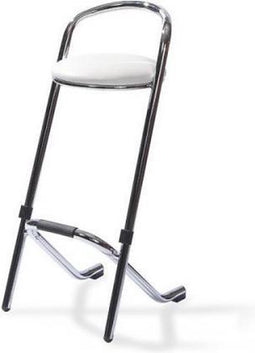 Barkruk stapelbaar chroom wit (set van 10 stuks)