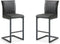 Barkruk Texas set van 2 - 48x55x112 - Donker grijs - Yachtleder/metaal